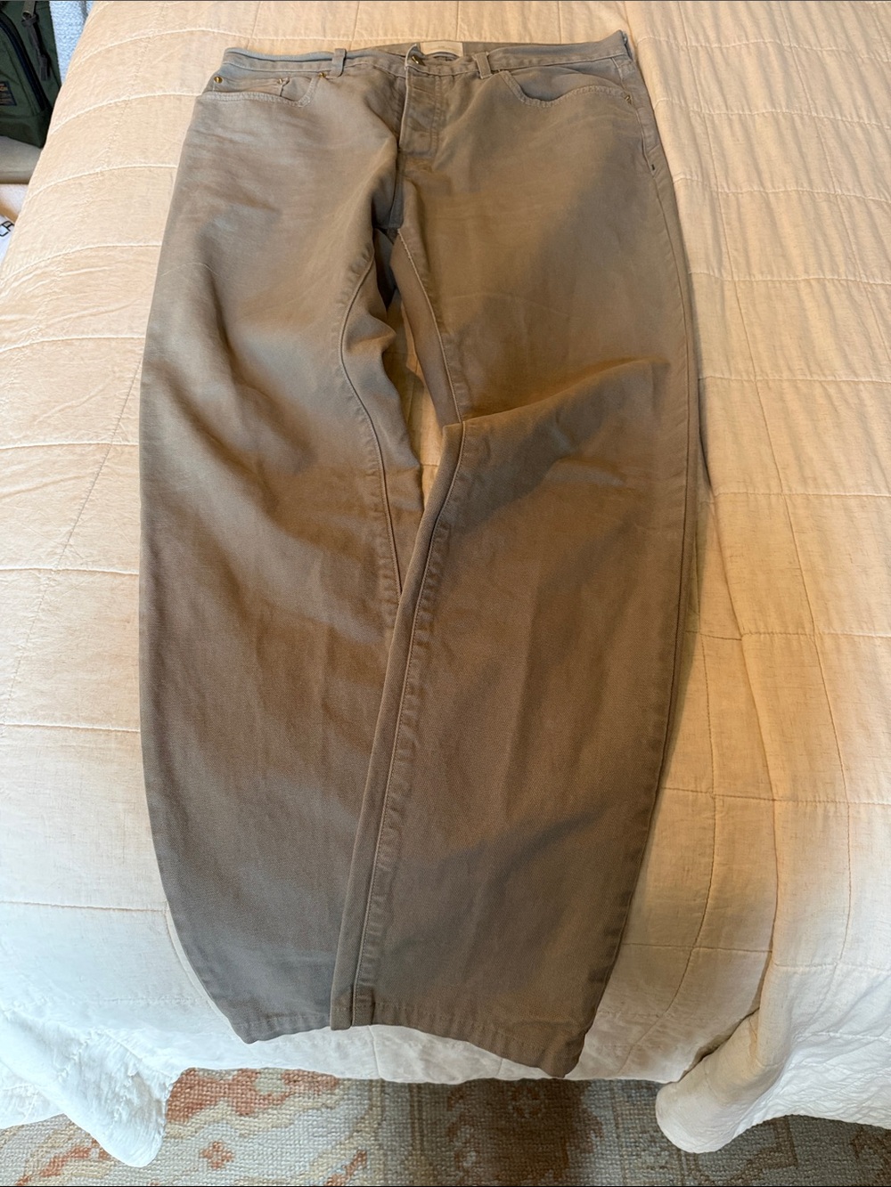 Sid Mashburn Men's Khaki Straight-Leg Chinos — Olive Brown